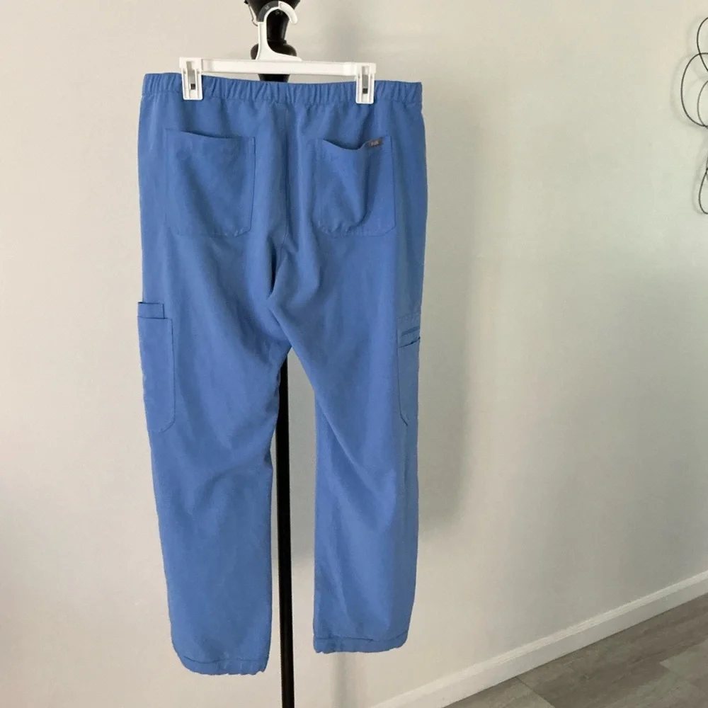 FIGS Cairo Cargo Scrub Pants Men’s Large Blue TM3001 Drawstring